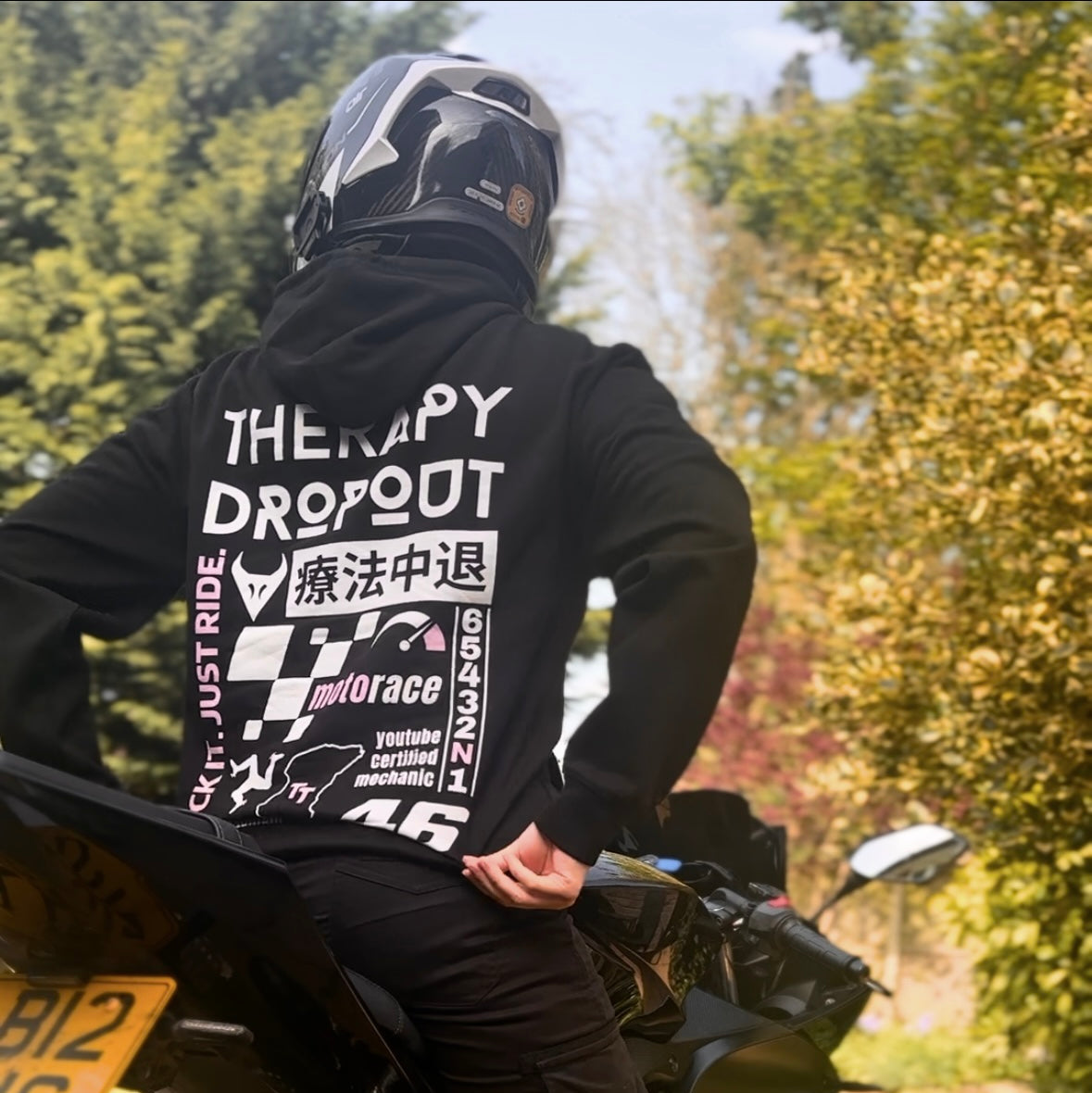 Therapy Dropout Biker Hoodie