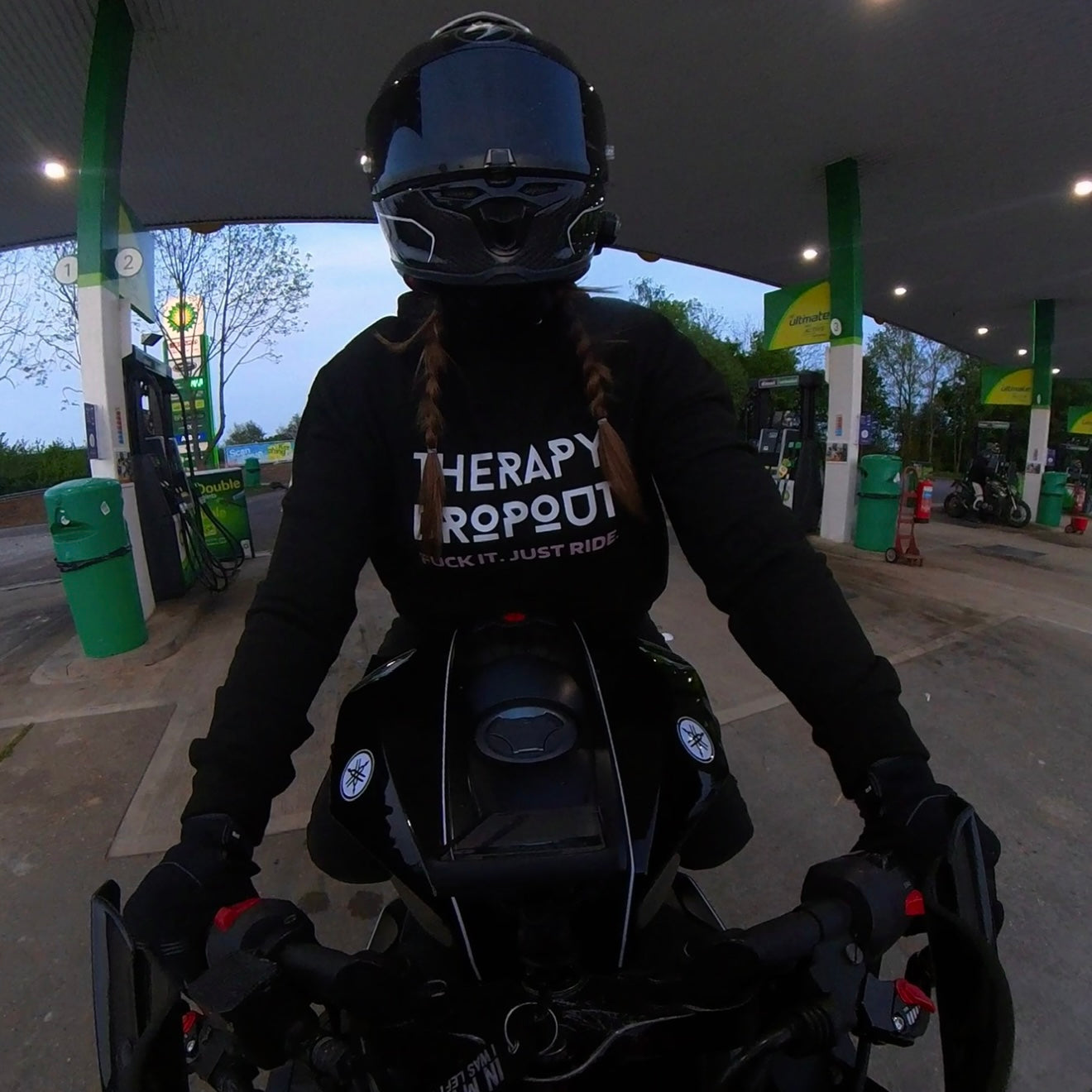 Therapy Dropout Biker Hoodie