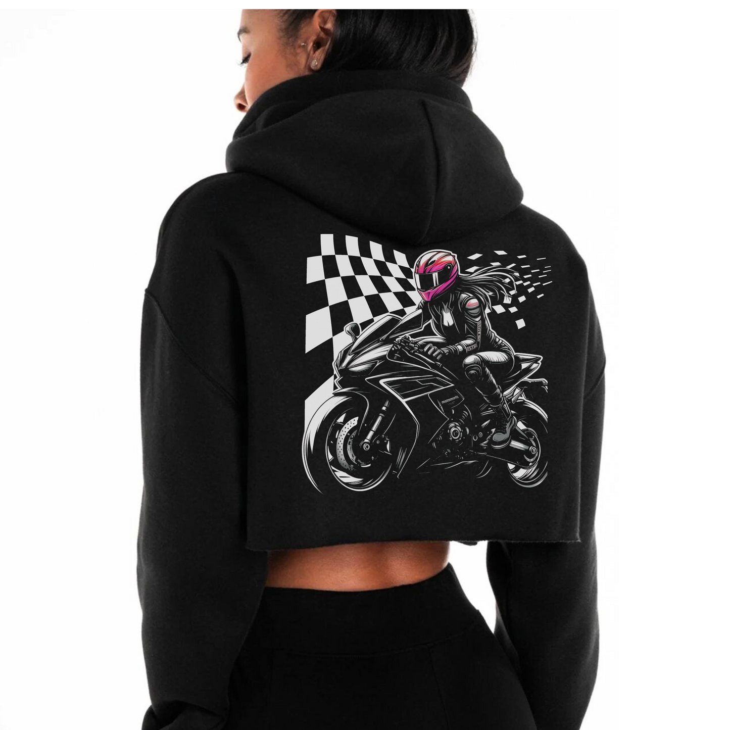 Chasing Sunsets and Dopamine Crop Hoodie