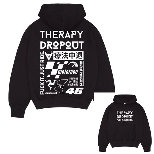 Therapy Dropout Biker Hoodie